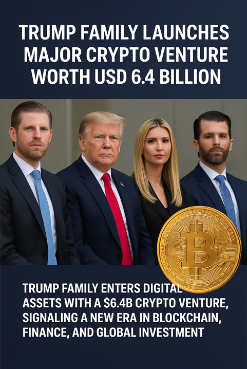 Trump Family launches major crypto venture worth USD 6.4 billion