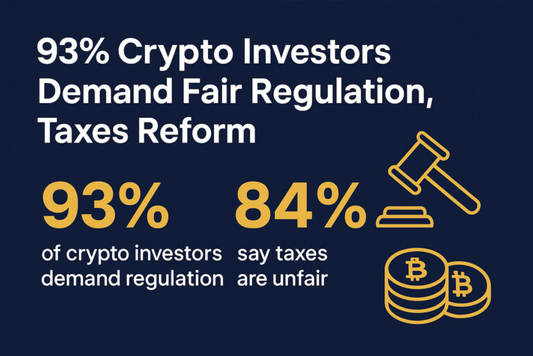 93% Crypto Investors Demand Fair Regulation, Taxes Reform