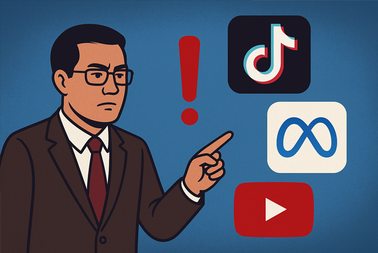 Government to Sanction TikTok, Meta, YouTube