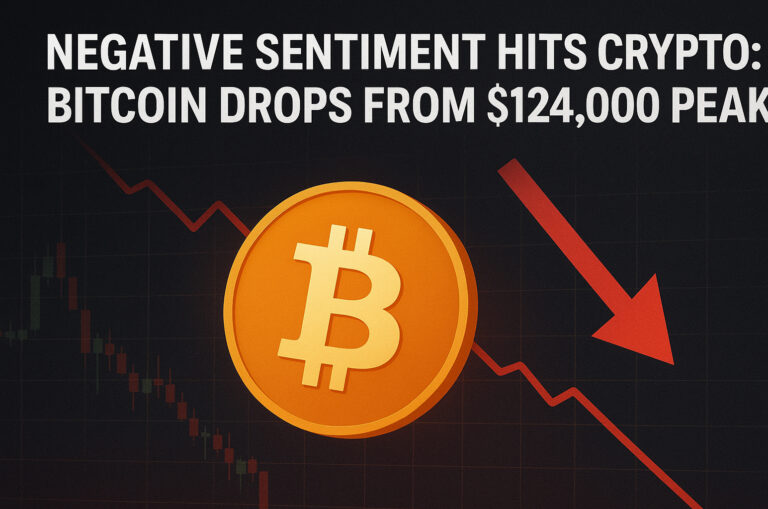 Negative Sentiment Hits Crypto: Bitcoin Drops from $124,000 Peak