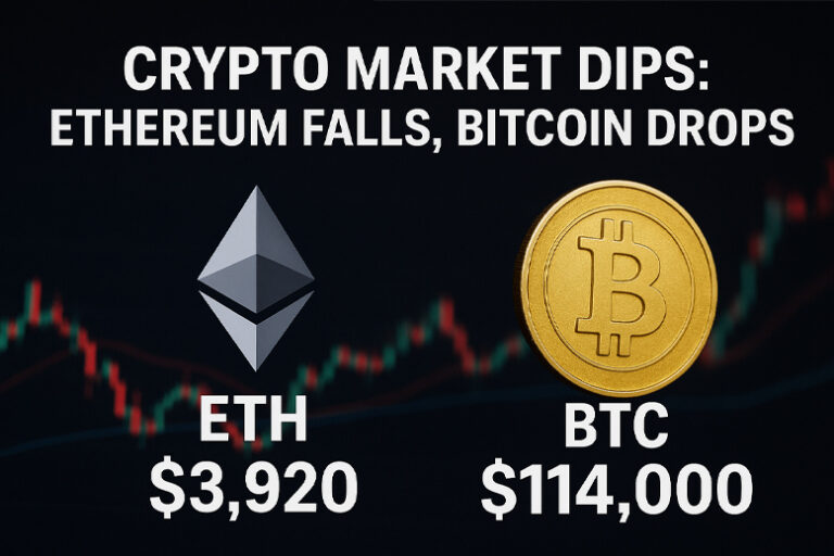 Crypto Market Dips: Ethereum Falls, Bitcoin Drops