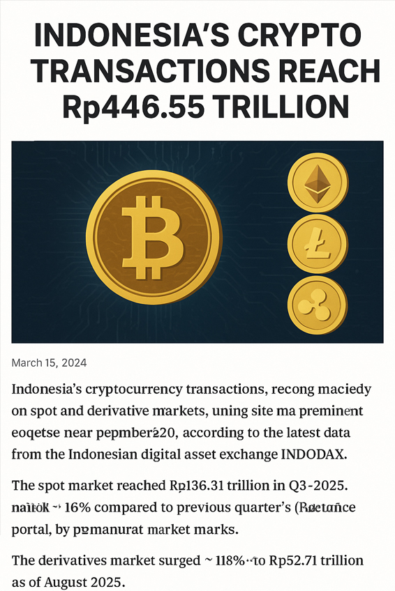 Indonesia’s Crypto Transactions Reach Rp446.55 Trillion